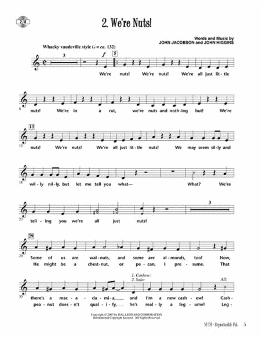 Nuts! Nuts! Choir scores gallery preview page 3