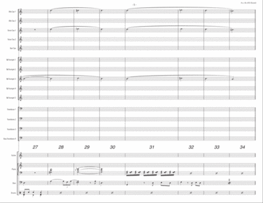 All Blues Large Ensemble scores gallery preview page 5