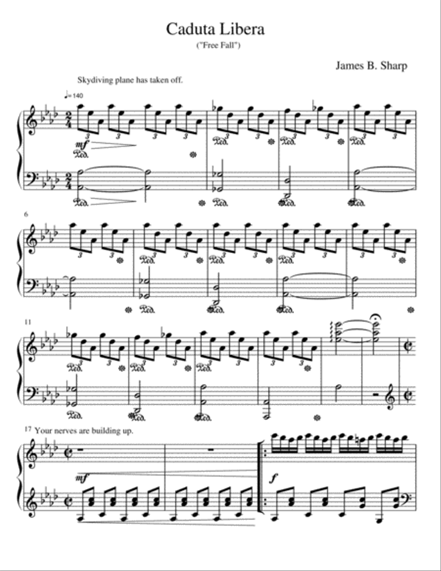 Caduta Libera Piano Solo scores gallery preview page 1