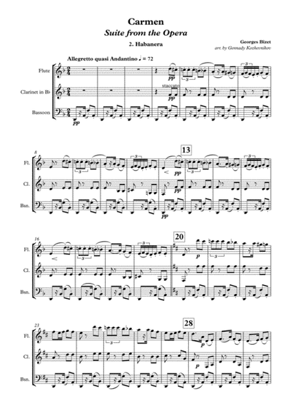 Georges Bizet, Suite from opera "Carmen", 2nd movement, "Habanera" image number null