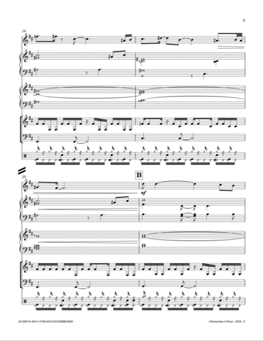 I Remember A Rose I Remember A Rose Small Ensemble scores gallery preview page 5