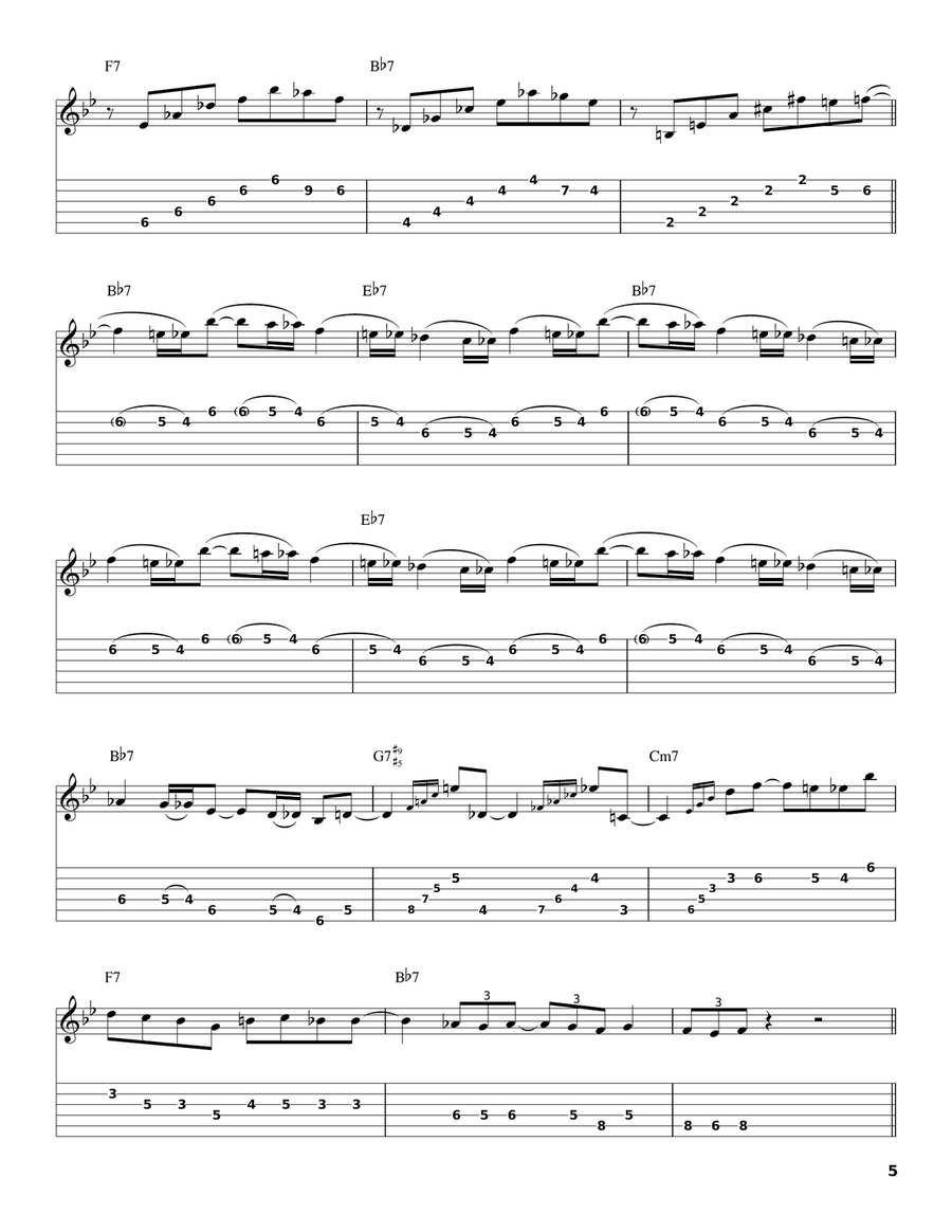 Tenor Madness Electric Guitar scores gallery preview page 5