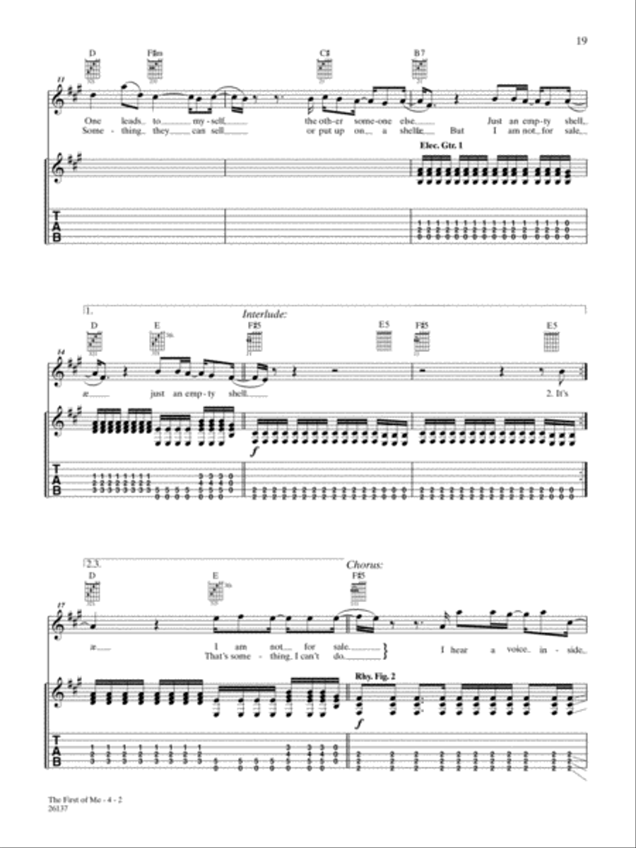 The First Of Me The First Of Me Guitar Tablature scores gallery preview page 2