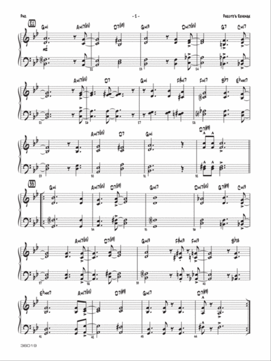 Paquito's Revenge: Piano Accompaniment Jazz Ensemble scores gallery preview page 2
