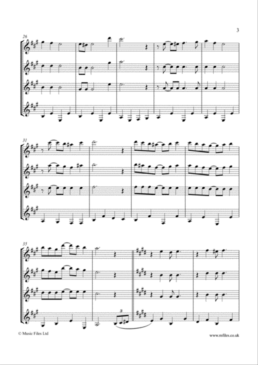 Ragtime for Bedtime (for Clarinet Quartet - score & parts) Clarinet Quartet scores gallery preview page 3