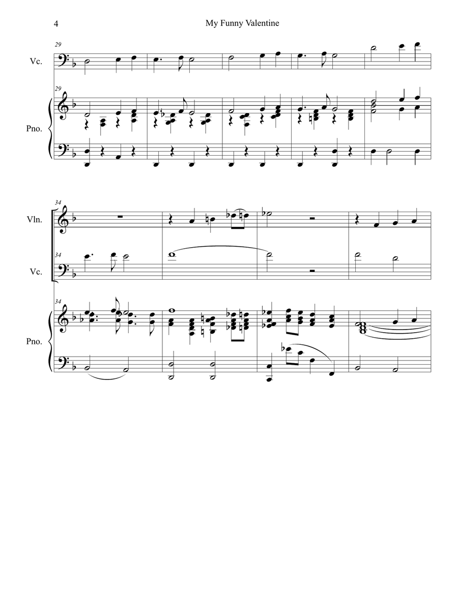 My Funny Valentine My Funny Valentine Piano Trio scores gallery preview page 4