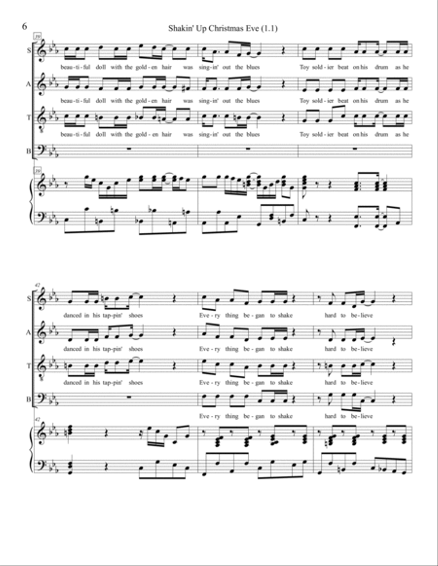 Shakin' Up Christmas Eve Shakin' Up Christmas Eve Small Ensemble scores gallery preview page 6