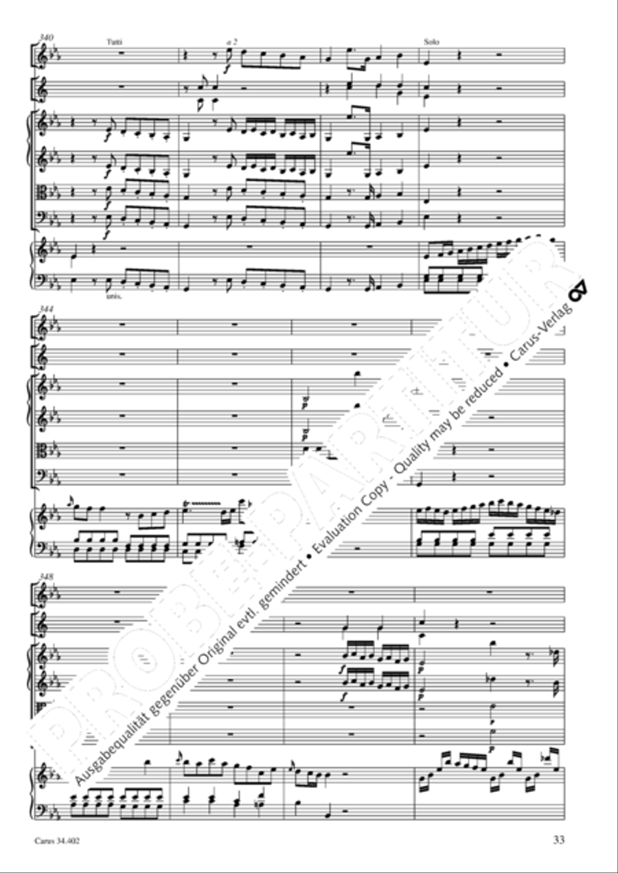 Concerto grosso for cembalo or piano Horn scores gallery preview page 34