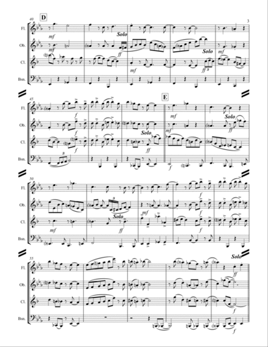 In The Mood Woodwind Quartet scores gallery preview page 4