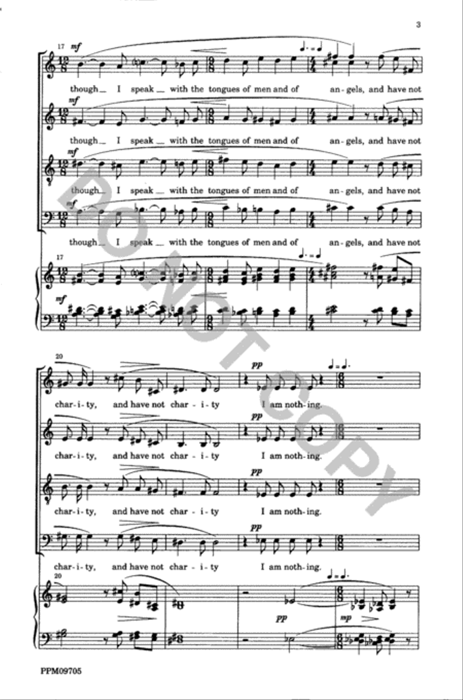 Though I Speak with the Tongues of Men and of Angels Divisi scores gallery preview page 4