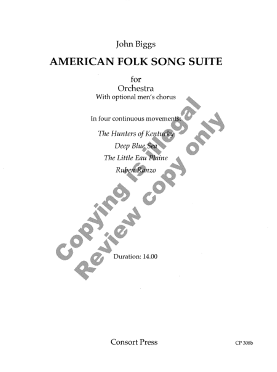 American Folk Song Suite (Orchestra Score) Choir scores gallery preview page 55
