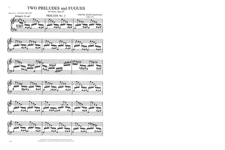 Two Preludes & Fugues, Opus 87