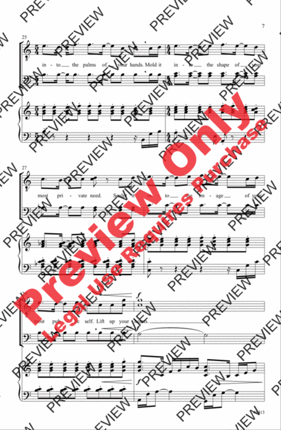 On the Pulse of Morning Men's Choir scores gallery preview page 7