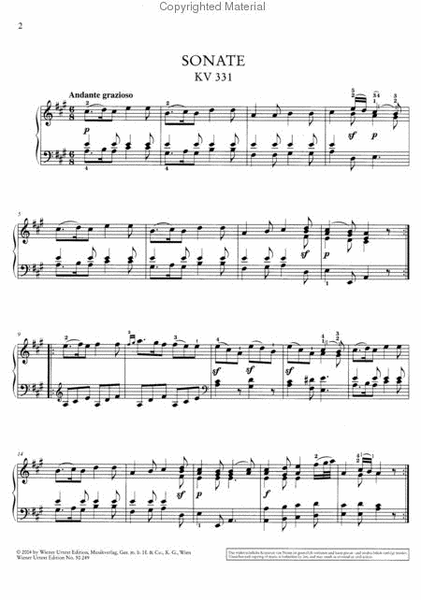 Piano Sonata in A major, K 331