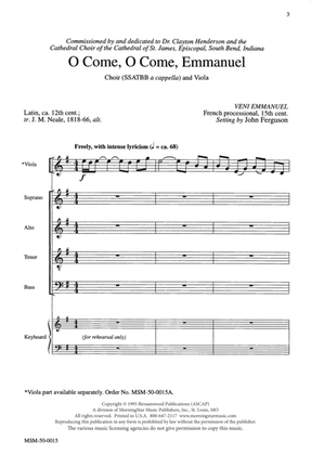 O Come, O Come, Emmanuel (Downloadable Choral Score)
