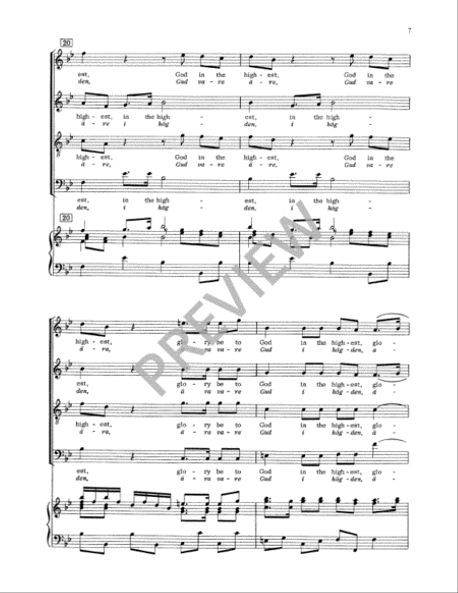 Svenska Messan (Swedish Mass) Vocal Score 4-Part scores gallery preview page 10