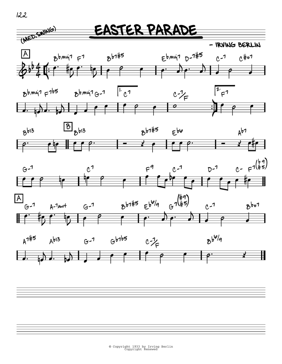 Easter Parade [Reharmonized version] (arr. Jack Grassel) Piano scores gallery preview page 1