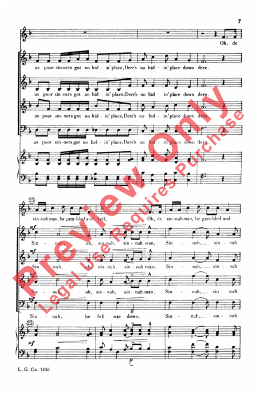 Dere's No Hidin' Place Dere's No Hidin' Place 4-Part scores gallery preview page 6