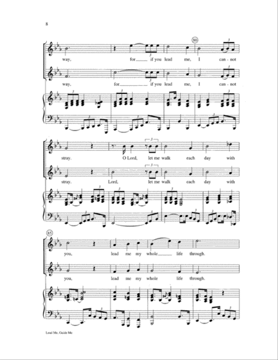 Lead Me, Guide Me 4-Part scores gallery preview page 8