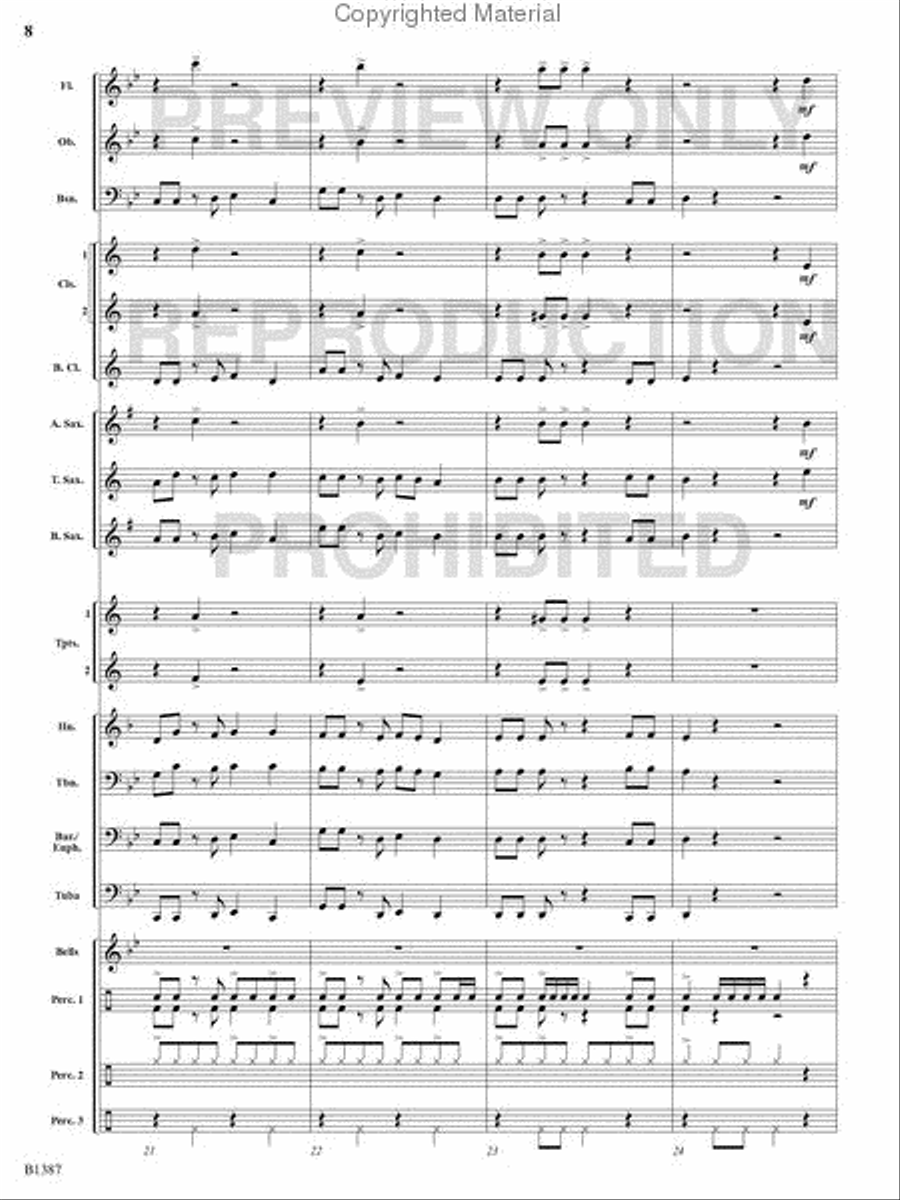 Fiesta Española Concert Band scores gallery preview page 7
