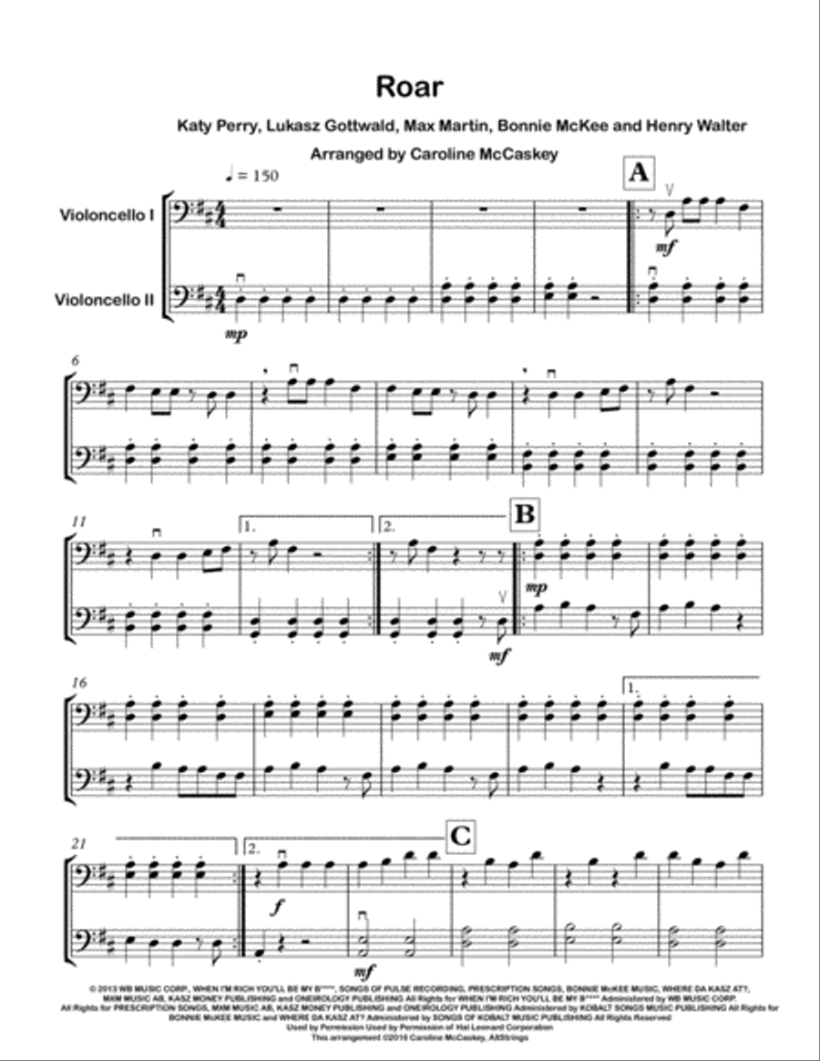 Roar String Duet scores gallery preview page 2