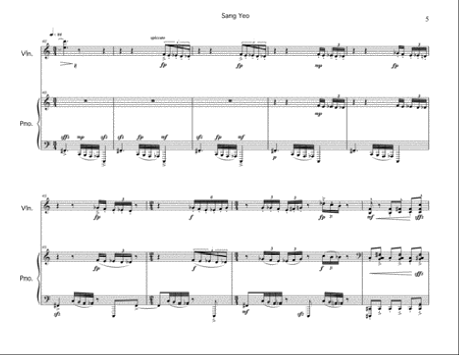 Sang Yeo (A Hearse) Small Ensemble scores gallery preview page 5