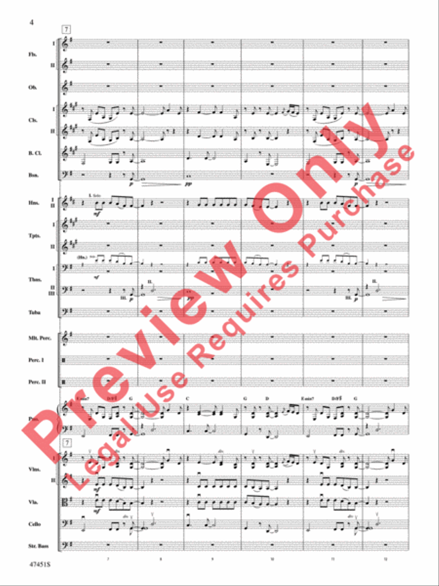 Shallow (from A Star Is Born) Full Orchestra scores gallery preview page 5