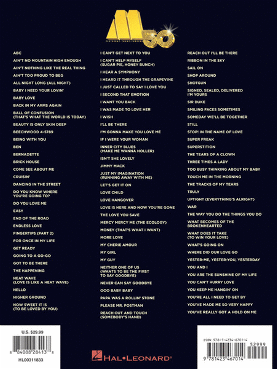 Motown 50th Anniversary Songbook Piano, Vocal, Guitar scores gallery preview page 9