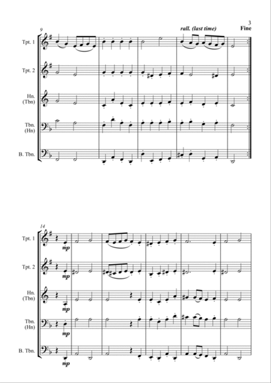 Ballo - for Brass Quartet Brass Quartet scores gallery preview page 6