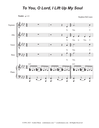 To You, O Lord, I Lift Up My Soul (Vocal Quartet - (SATB)