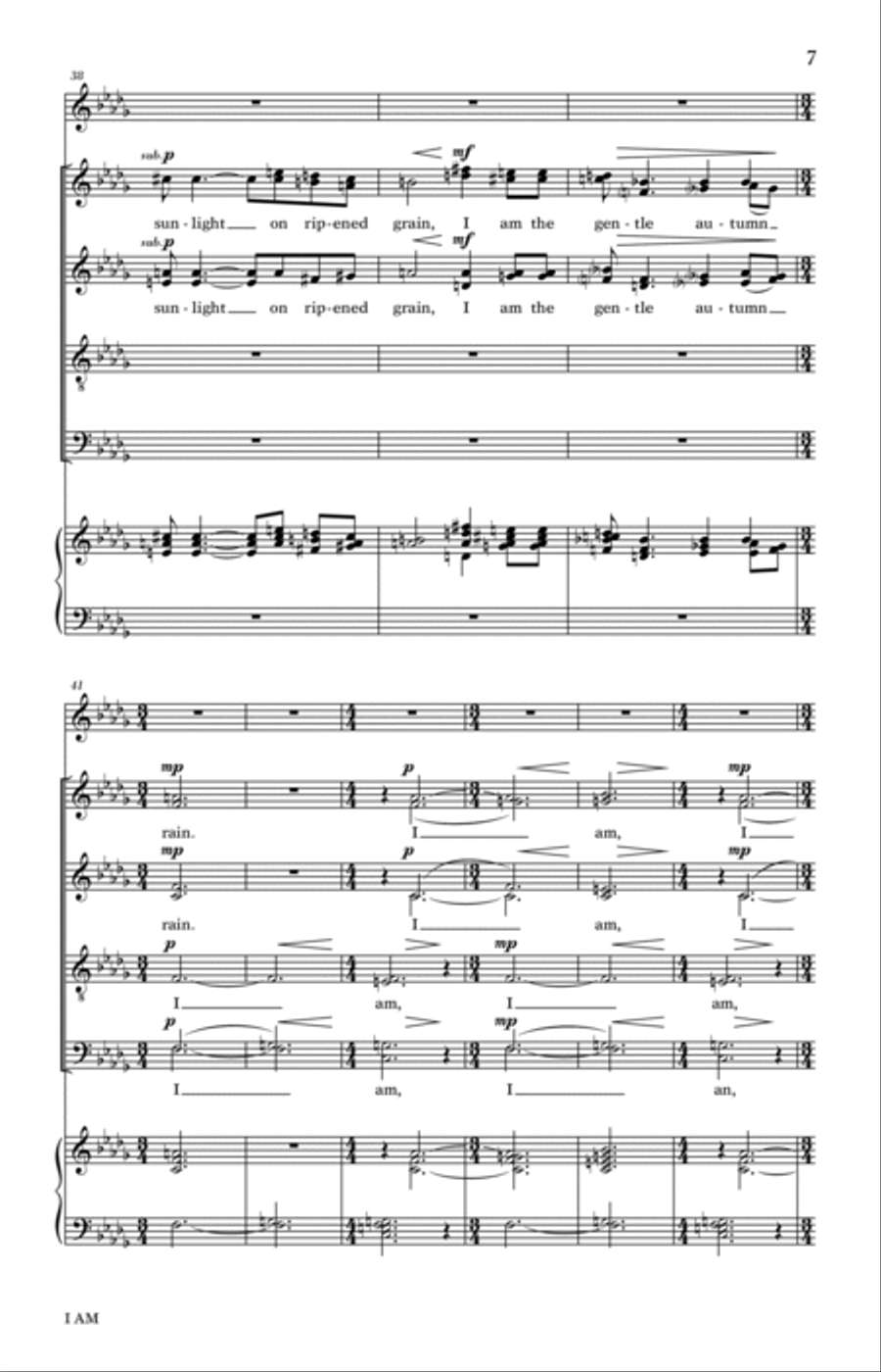 I Am I Am 4-Part scores gallery preview page 5
