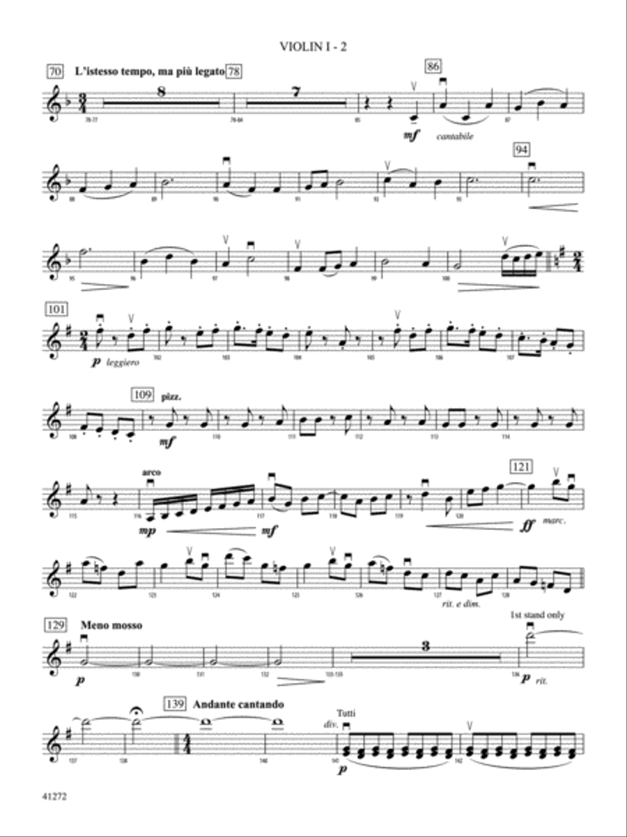 Westridge Overture: 1st Violin String Orchestra scores gallery preview page 2