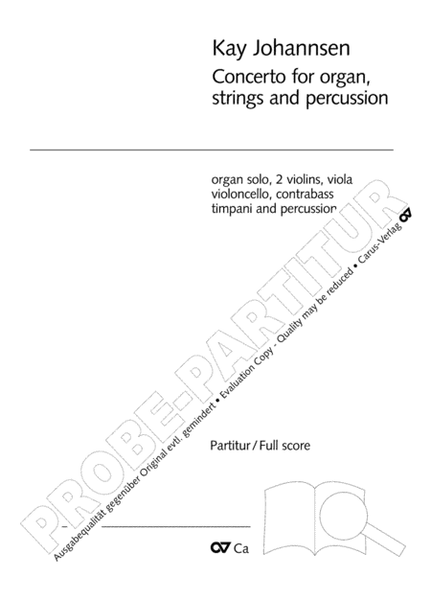 Concerto for organ, strings and percussion