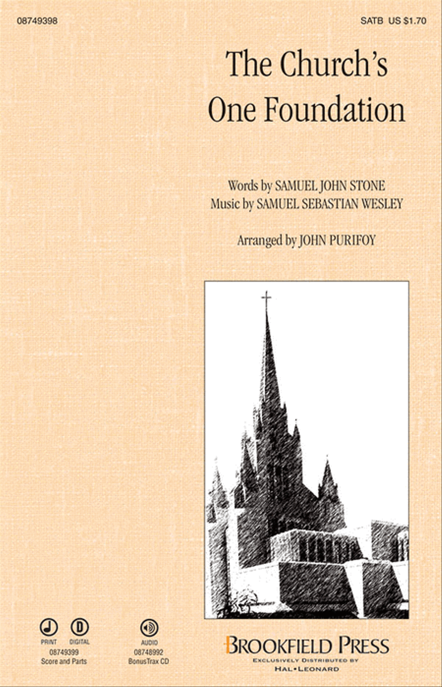The Church's One Foundation 4-Part scores gallery preview page 1