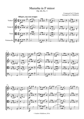 Mazurka in F Minor Op. 68, No. 3