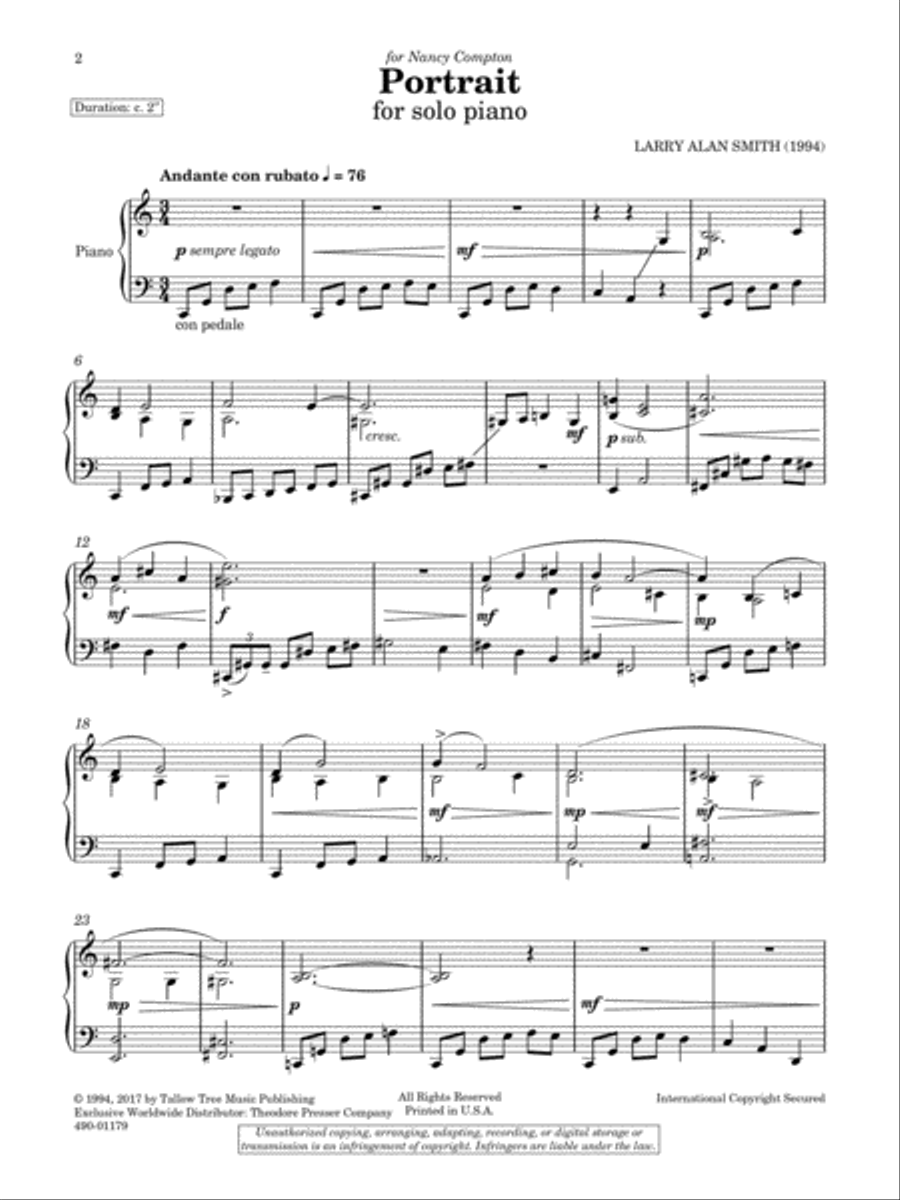 Portrait Portrait Chamber Music scores gallery preview page 2