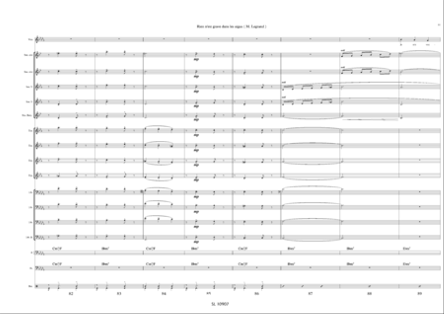 Rien n'est grave dans les aigues pour voix solo et big band Jazz Ensemble scores gallery preview page 12