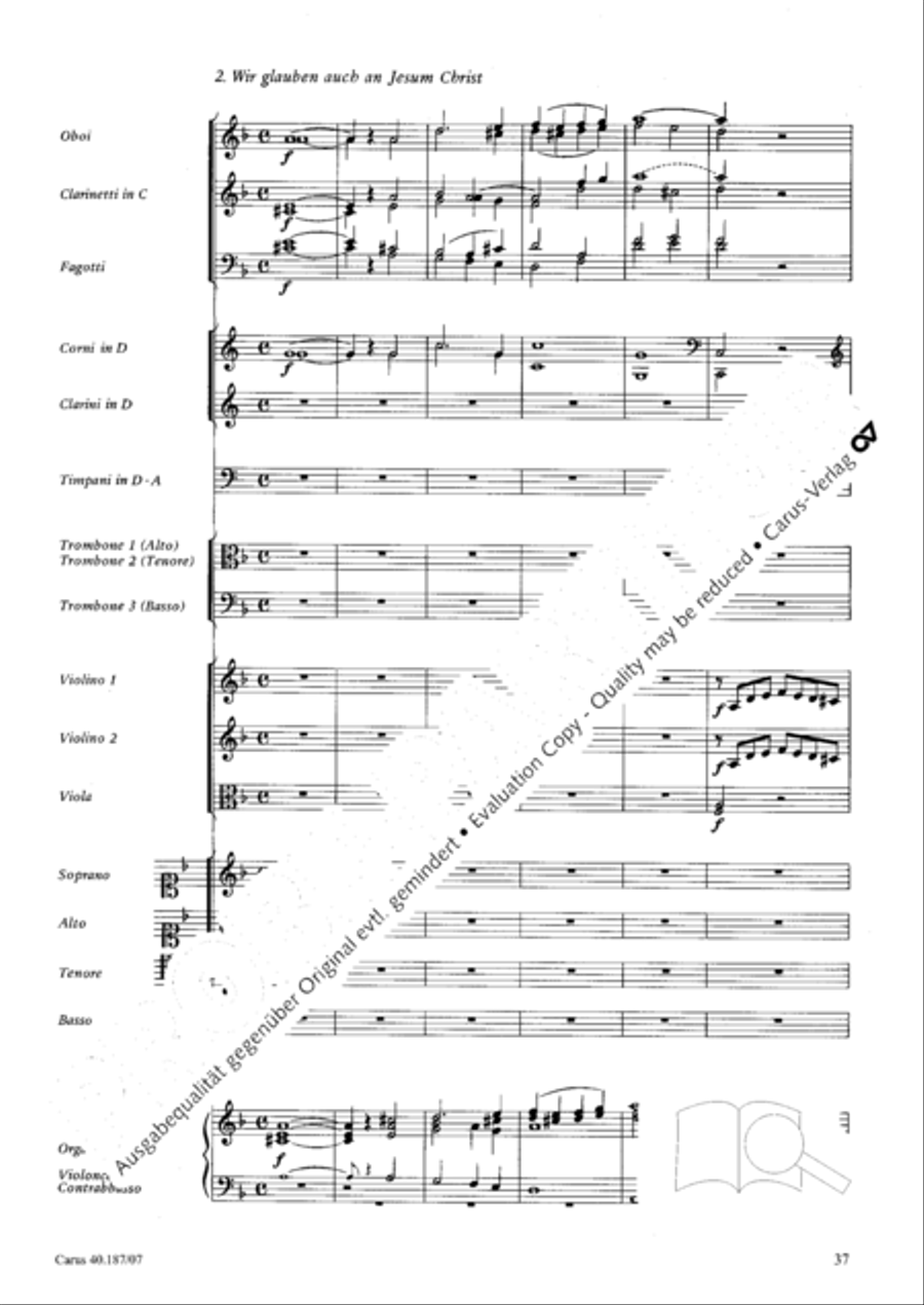 We all believe in one true God (Wir glauben all an einen Gott) 4-Part scores gallery preview page 38