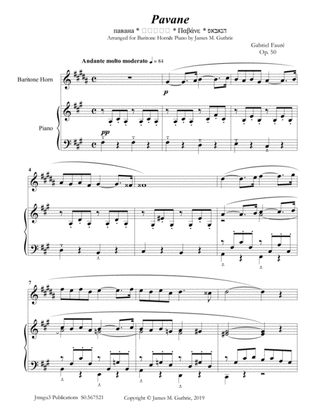 Fauré: Pavane Op. 50 for Baritone Horn & Piano