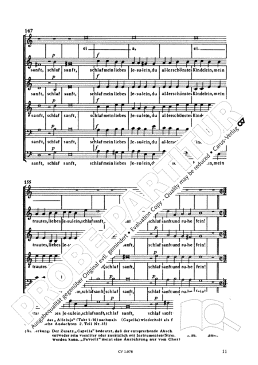 Alleluja, merk auf, mein Herz SSATBB scores gallery preview page 12
