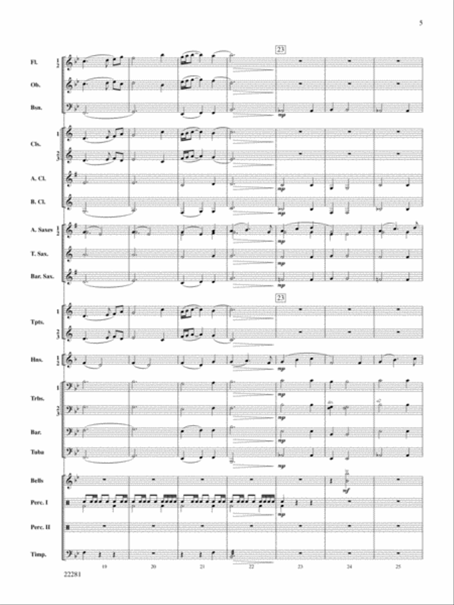Falcon Lake Overture: Score Concert Band scores gallery preview page 5