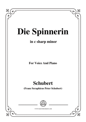 Schubert-Die Spinnerin,in c sharp minor,for voice and piano