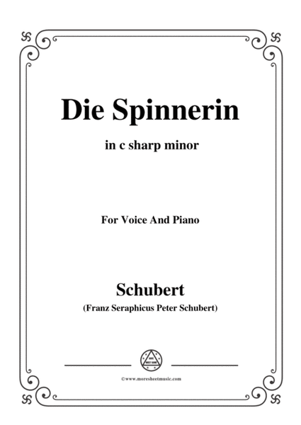 Schubert-Die Spinnerin,in c sharp minor,for voice and piano image number null
