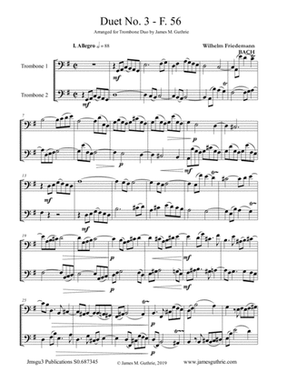 WF Bach: Duet No. 3 for Trombone Duo
