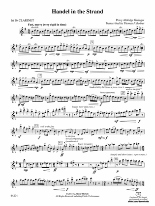 Handel in the Strand: 1st B-flat Clarinet