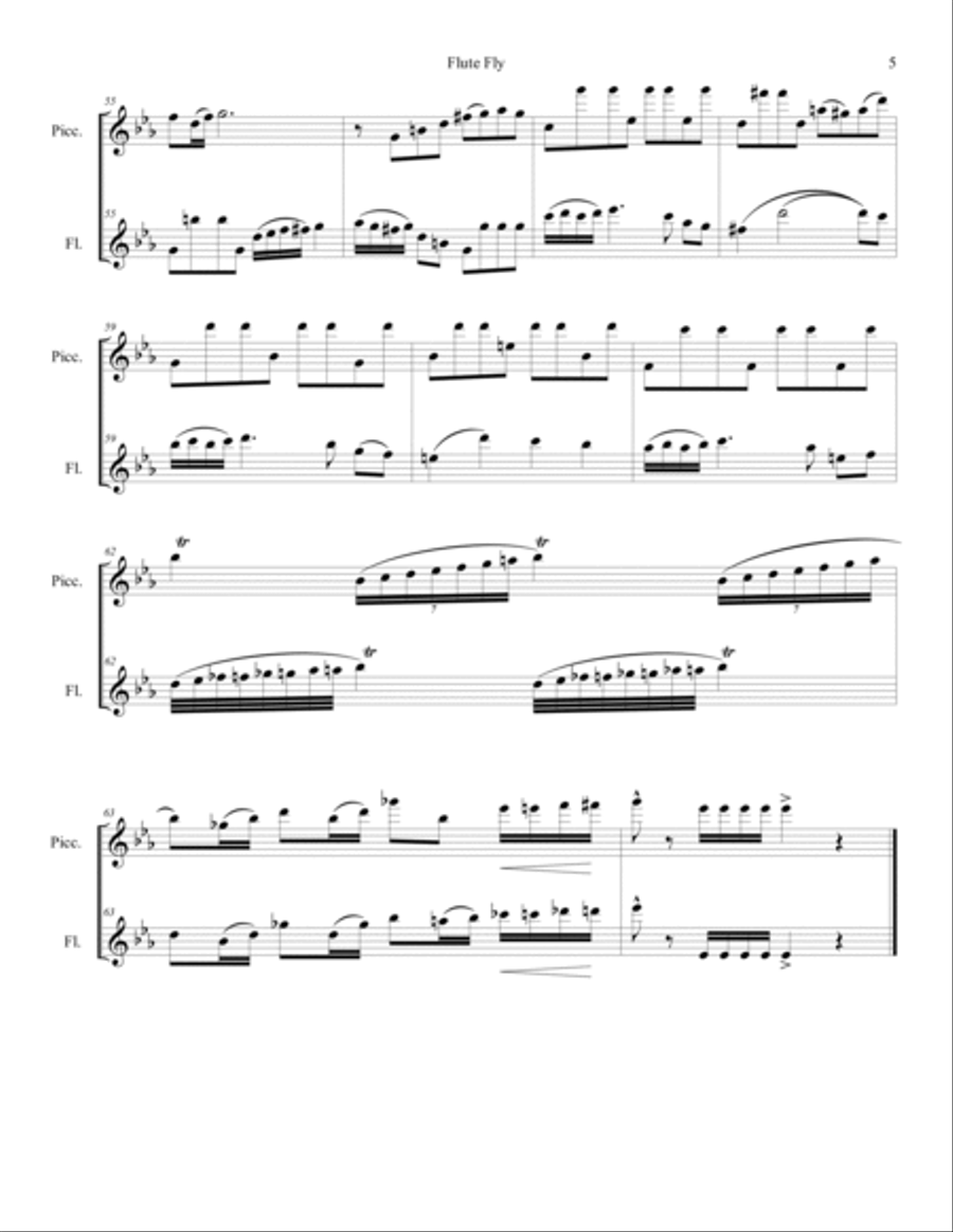 Flute Fly Woodwind Ensemble scores gallery preview page 6