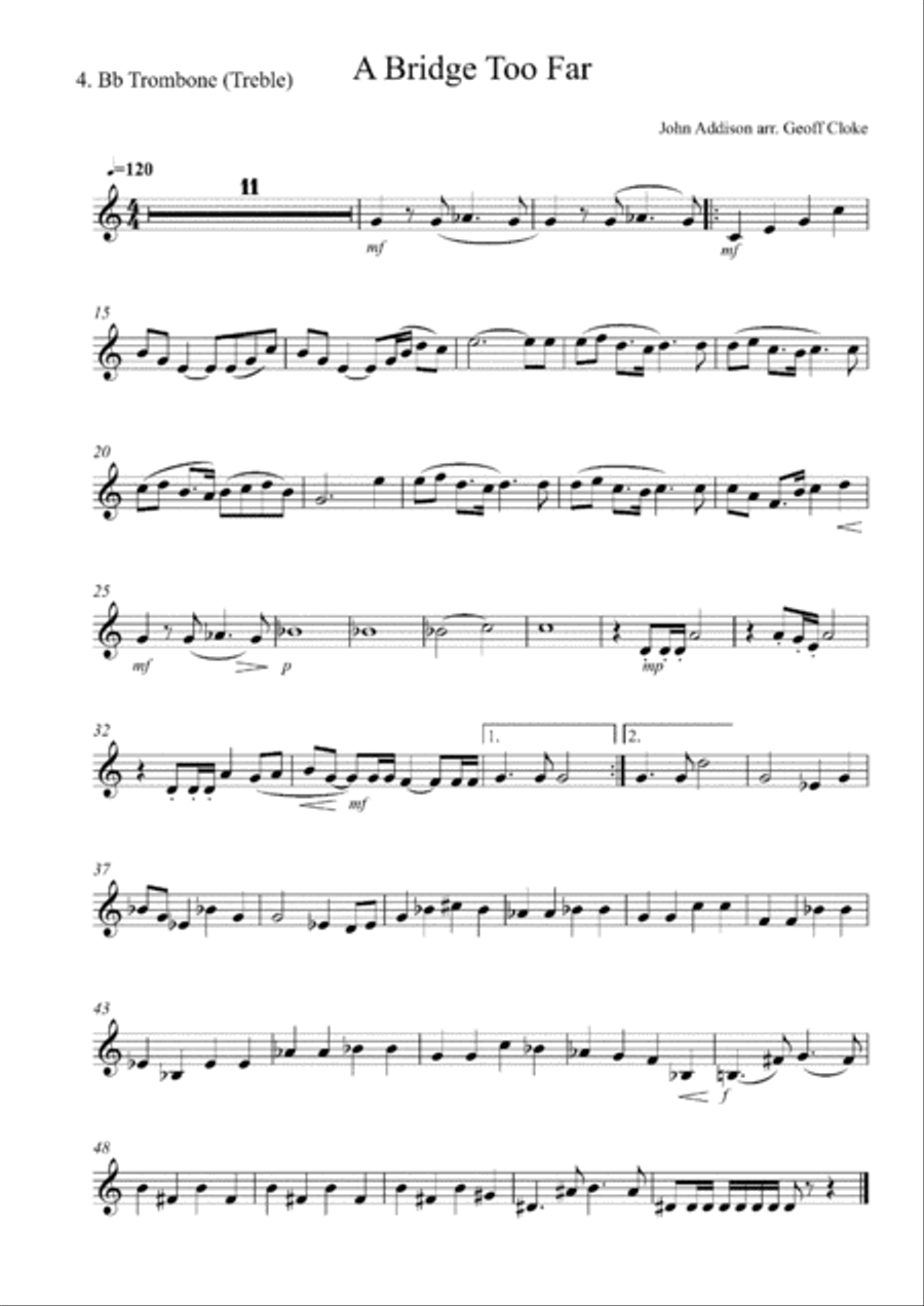 A Bridge Too Far Brass Ensemble scores gallery preview page 5