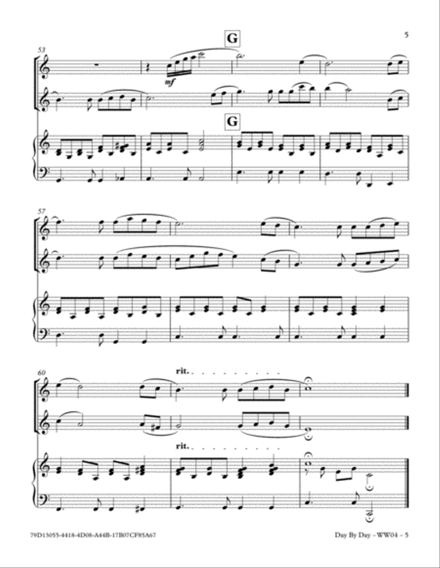 Day By Day Flute Duet scores gallery preview page 5