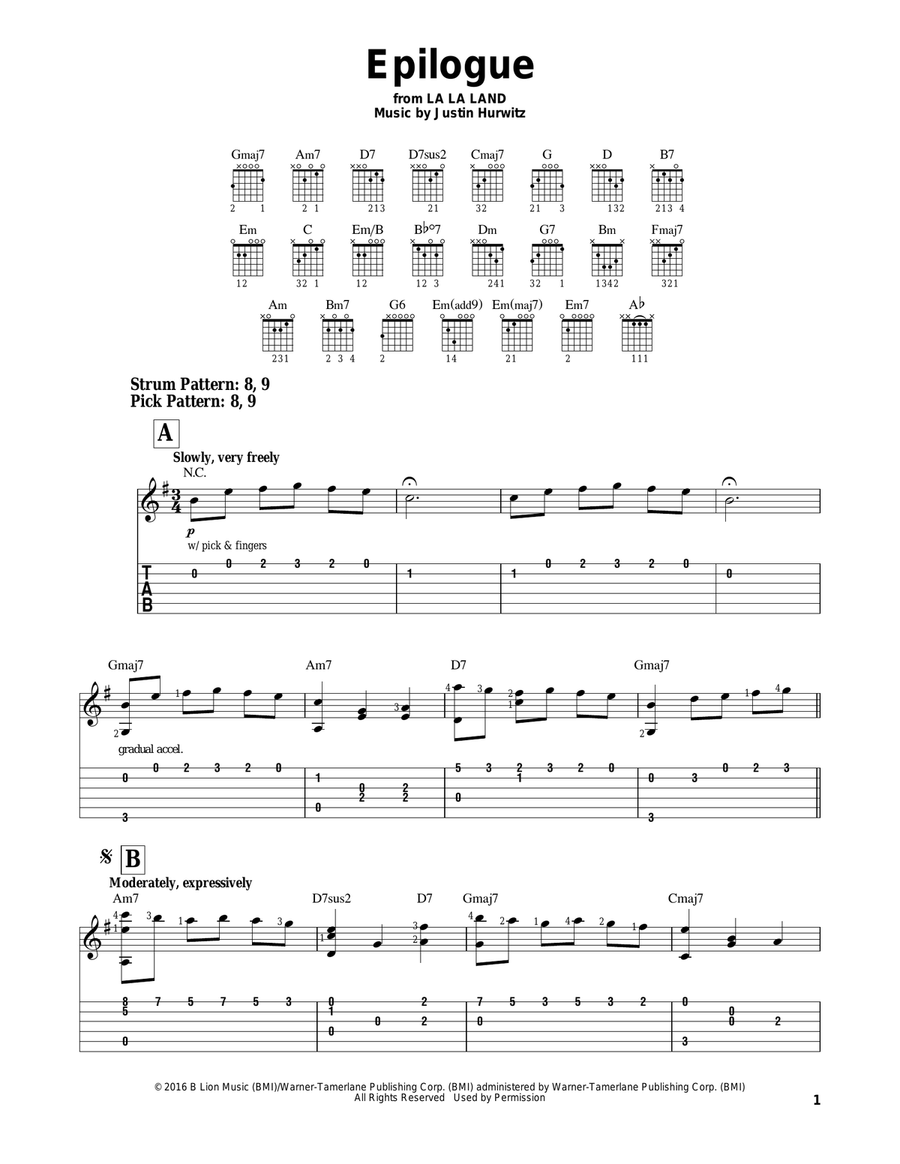 Epilogue Epilogue Acoustic Guitar scores gallery preview page 1