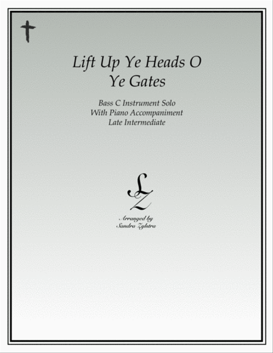 Lift Up Ye Heads O Ye Gates (bass C instrument solo) Euphonium scores gallery preview page 1